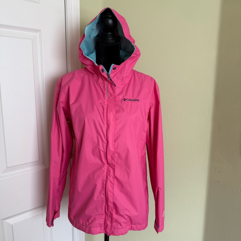 Columbia  Arcadia Pink Hooded Rain Windbreaker Jacket